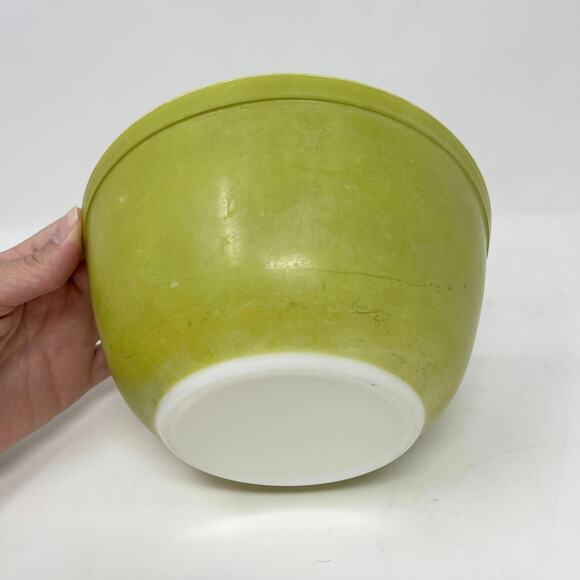 VTG Pyrex 402 Avocado Green 1-1/2 Quart‎ Mixing Bowl MCM - Picture 6 of 9